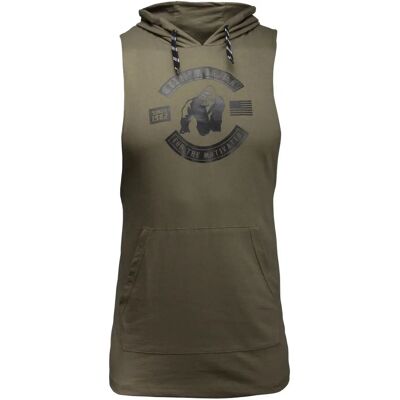 GORILLA WEAR - Lawrence Hooded - Donkergroen - Tank Top GORILLA WEAR - Lawrence Hooded - Donkergroen - Tank Top