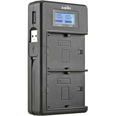 Chargeur Double Jupio LP-E8 Canon - Écran LCD & Powerbank Chargeur Double Jupio LP-E8 Canon - Écran LCD & Powerbank