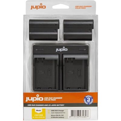 Jupio Nikon EN-EL15C Battery Pack - 2 Batteries & USB Charger Jupio Nikon EN-EL15C Battery Pack - 2 Batteries & USB Charger