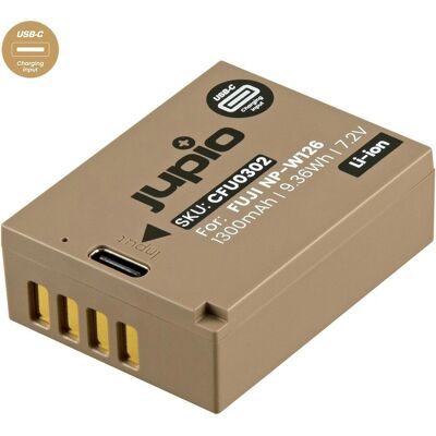 Batterie USB Ultra-C Jupio Fujifilm NP-W126S - Publicité Batterie USB Ultra-C Jupio Fujifilm NP-W126S - Publicité