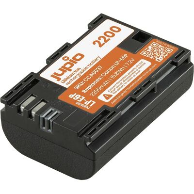 Jupio Canon R5 Mark II Akku - 2200mAh, Ersetzt LP-E6P Jupio Canon R5 Mark II Akku - 2200mAh, Ersetzt LP-E6P