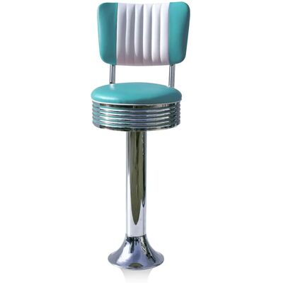 Bel Air - BS-27 CB Turquoise - Chrome - Barstoel Bel Air - BS-27 CB Turquoise - Chrome - Barstoel