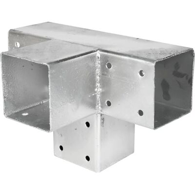 Connecteur d'angle galvanisé avec extension pour poteaux 9x9 cm - Cubo - Publicité Connecteur d'angle galvanisé avec extension pour poteaux 9x9 cm - Cubo - Publicité