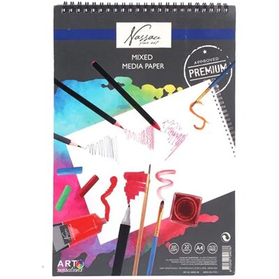 Cuaderno de bocetos Nassau Fine Art Nassau A4 - Tapa dura tamaño A4 con anillo y 20 hojas Cuaderno de bocetos Nassau Fine Art Nassau A4 - Tapa dura tamaño A4 con anillo y 20 hojas