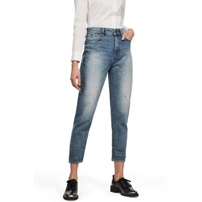 G-Star Raw Janeh Ultra High Mom Ankle Jeans - Blue Cotton - Size 24w/32l G-Star Raw Janeh Ultra High Mom Ankle Jeans - Blue Cotton - Size 24w/32l