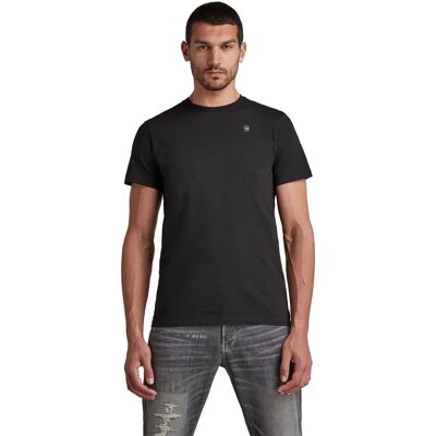 G-Star Base-S Ribbed Short Sleeve T-Shirt (D16411-336) - black G-Star Base-S Ribbed Short Sleeve T-Shirt (D16411-336) - black