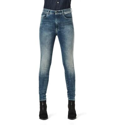 G-Star Raw Pantalons Femme Kafey Ultra High Skinny - Marine - Taille 27w/32l - Jean G-Star Raw Pantalons Femme Kafey Ultra High Skinny - Marine - Taille 27w/32l - Jean