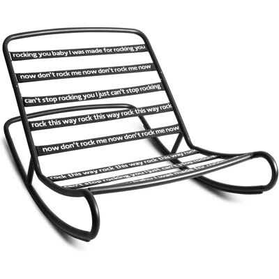 Fatboy Rock n Roll Armchair - Schwarz - Moderner Outdoor Schaukelstuhl Fatboy Rock n Roll Armchair - Schwarz - Moderner Outdoor Schaukelstuhl