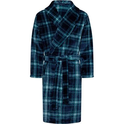 Pastunette - Pastunette Men - Blauw - Geruit - Bathrobe Pastunette - Pastunette Men - Blauw - Geruit - Bathrobe