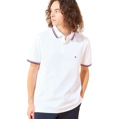 Polo Slim Fit de Algodón Orgánico Tommy Hilfiger (MW0MW13080) - blanco Polo Slim Fit de Algodón Orgánico Tommy Hilfiger (MW0MW13080) - blanco