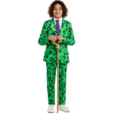 Suitmeister Green/Purple/Black Mr. Riddler Child Costume - Child Costume Suitmeister Green/Purple/Black Mr. Riddler Child Costume - Child Costume