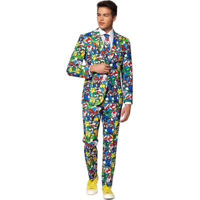 Opposuits Super Mario Kostüm - Erwachsene, EU 52-54 Opposuits Super Mario Kostüm - Erwachsene, EU 52-54
