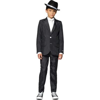 Suitmeister Jungen Gangster Streifen Schwarzes Kleid - Anzug Suitmeister Jungen Gangster Streifen Schwarzes Kleid - Anzug