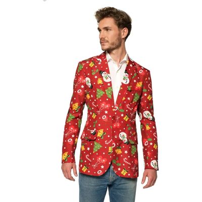 Opposuits - Suitmeister Christmas Red Icons Light Up - Rot - Dress Jacket Opposuits - Suitmeister Christmas Red Icons Light Up - Rot - Dress Jacket