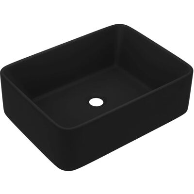 vidaXL Lavabo de luxe Noir mat 41x30x12 cm Céramique - Publicité vidaXL Lavabo de luxe Noir mat 41x30x12 cm Céramique - Publicité
