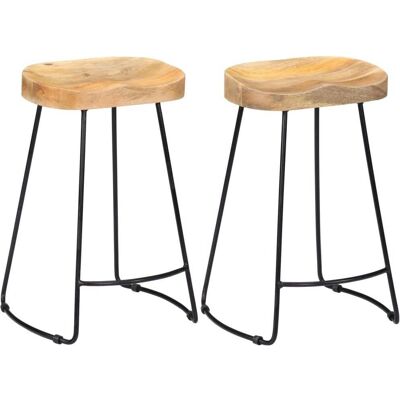 vidaXL Solid Mango Wood Gavin Bar Stool - 45x40x62cm vidaXL Solid Mango Wood Gavin Bar Stool - 45x40x62cm