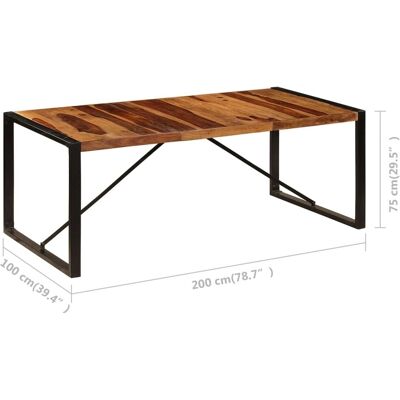 vidaXL eettafel van massief hout 200x100x75 cm vidaXL eettafel van massief hout 200x100x75 cm
