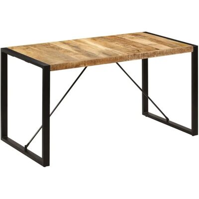 vidaXL Massiv Mango-Holz Esstisch - 140cm Küchen/Büro Möbel vidaXL Massiv Mango-Holz Esstisch - 140cm Küchen/Büro Möbel