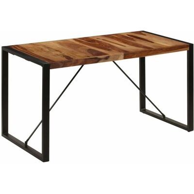 vidaXL Sheesham Esstisch - 140x70x75 cm - Industriell Stil vidaXL Sheesham Esstisch - 140x70x75 cm - Industriell Stil