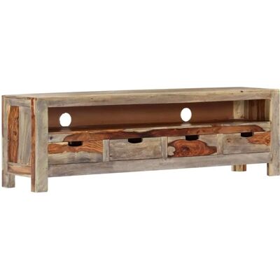 Mueble de TV de Sheesham Macizo - Encanto Rústico - 130x30x40 cm Mueble de TV de Sheesham Macizo - Encanto Rústico - 130x30x40 cm