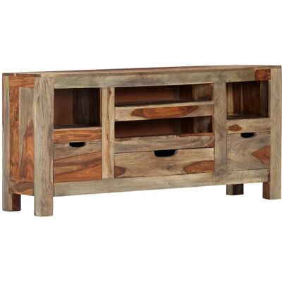 Aparador de Madera Maciza Gris VidaXL 247751 - Almacenaje para Salón Aparador de Madera Maciza Gris VidaXL 247751 - Almacenaje para Salón