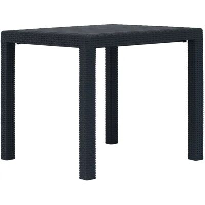 vidaXL Gartentisch - Wetterbeständig - Robuster Kunststoff - Rattan-Optik - 79x79x72cm vidaXL Gartentisch - Wetterbeständig - Robuster Kunststoff - Rattan-Optik - 79x79x72cm