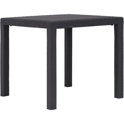 vidaXL Tuin Tafel Plastic 79 x 79 cm - Bruin vidaXL Tuin Tafel Plastic 79 x 79 cm - Bruin