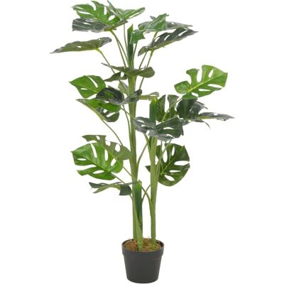 vidaXL Kunstpflanze Monstera - Grün - 100cm - Realistische Dekoration vidaXL Kunstpflanze Monstera - Grün - 100cm - Realistische Dekoration