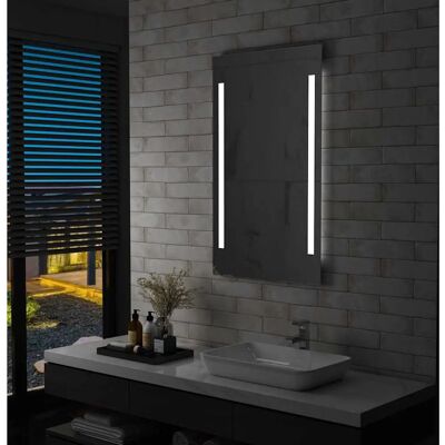 vidaXL Badezimmer-Wandspiegel mit LED 60 x 100 cm - Wandspiegel vidaXL Badezimmer-Wandspiegel mit LED 60 x 100 cm - Wandspiegel