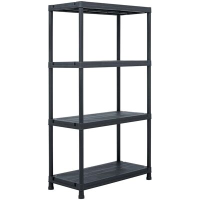 vidaXL Lagerregal Schwarz 60x30x138cm Kunststoff - Aufbewahrung vidaXL Lagerregal Schwarz 60x30x138cm Kunststoff - Aufbewahrung