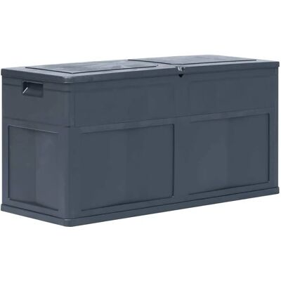 vidaXL 320L Schwarzer Gartenschrank - Wetterfestes Outdoor-Schränkchen vidaXL 320L Schwarzer Gartenschrank - Wetterfestes Outdoor-Schränkchen