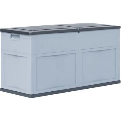vidaXL Contenitore da giardino 320L Grigio e Nero Organizer Esterno - Contenitore da Giardino vidaXL Contenitore da giardino 320L Grigio e Nero Organizer Esterno - Contenitore da Giardino