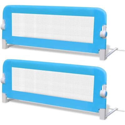 vidaXL Barrière de sécurité pour lit d'enfant Bleu 102x42cm Protection vidaXL Barrière de sécurité pour lit d'enfant Bleu 102x42cm Protection