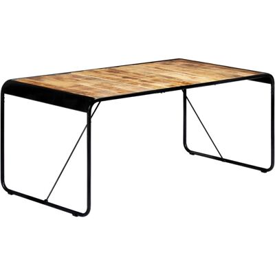 vidaXL ruokapöytä massiivisesta mangopuusta - Teollinen tyyli - 180x90x76cm vidaXL ruokapöytä massiivisesta mangopuusta - Teollinen tyyli - 180x90x76cm