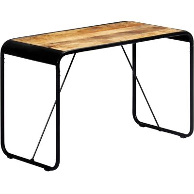 vidaXL Massief Mango Houten Eettafel - Industriële Rustieke Stijl - 118x60x76 cm vidaXL Massief Mango Houten Eettafel - Industriële Rustieke Stijl - 118x60x76 cm
