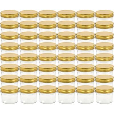 vidaXL Glas Marmeladgläser mit Golddeckel 48 pcs - Marmeladengläser vidaXL Glas Marmeladgläser mit Golddeckel 48 pcs - Marmeladengläser