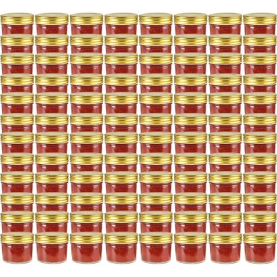 Vidaxl Gläser für Marmelade - 96 Stück, 110 ml, Golddeckel - Lebensmittelaufbewahrung Vidaxl Gläser für Marmelade - 96 Stück, 110 ml, Golddeckel - Lebensmittelaufbewahrung