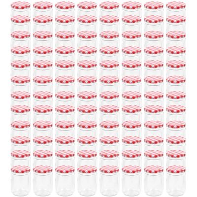 vidaXL Pots à confiture en verre avec Couvercle Blanc et Rouge - Pots à confiture - Publicité vidaXL Pots à confiture en verre avec Couvercle Blanc et Rouge - Pots à confiture - Publicité