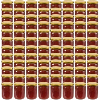 vidaXL Pots à Confiture en Verre - 96 pcs, 230 ml, Couvercle Doré vidaXL Pots à Confiture en Verre - 96 pcs, 230 ml, Couvercle Doré