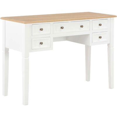 vidaXL Wit houten bureau - Bureau vidaXL Wit houten bureau - Bureau