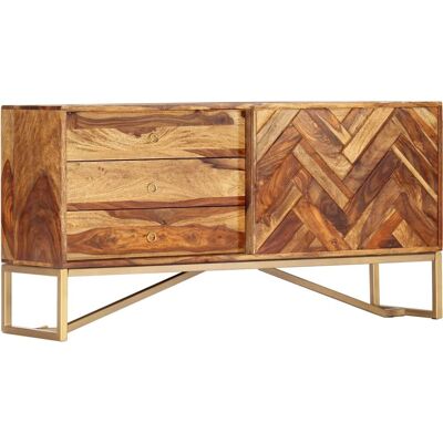 vidaXL Buffet en Bois Massif - 118x30x60 cm - Style Mid-Century - Publicité vidaXL Buffet en Bois Massif - 118x30x60 cm - Style Mid-Century - Publicité