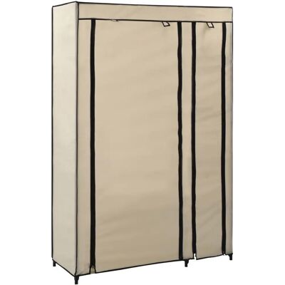 vidaXL 282422 Cremfarbener Stofffaltbarer Kleiderschrank - Kleiderschrank vidaXL 282422 Cremfarbener Stofffaltbarer Kleiderschrank - Kleiderschrank