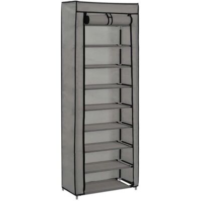 vidaXL Armoire à chaussures avec housse grise - Rangement à chaussures - Publicité vidaXL Armoire à chaussures avec housse grise - Rangement à chaussures - Publicité