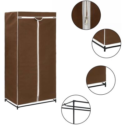vidaXL 282438 Braune Kleiderschrank - Schlafzimmermöbel vidaXL 282438 Braune Kleiderschrank - Schlafzimmermöbel