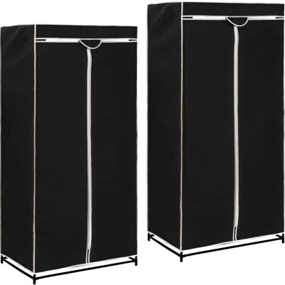 vidaXL 282441 Schwarzer Kleiderschrank - Schlafzimmer Schrank vidaXL 282441 Schwarzer Kleiderschrank - Schlafzimmer Schrank