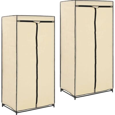 vidaXL Kleiderschrank 75x50x160cm - Eisenrahmen mit Stoffhülle vidaXL Kleiderschrank 75x50x160cm - Eisenrahmen mit Stoffhülle