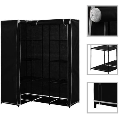vidaXL Armadio angolare nero 130x87x169 cm - Armadio vidaXL Armadio angolare nero 130x87x169 cm - Armadio