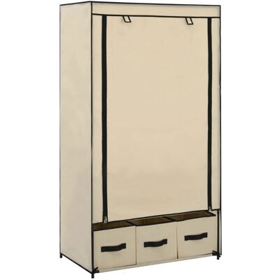Armoire en tissu crème vidaXL 282459 - Chambre - Publicité Armoire en tissu crème vidaXL 282459 - Chambre - Publicité