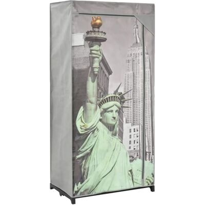 Armoire en tissu vidaXL 75x45x160 cm Gris Organisateur - Wardrobe - Publicité Armoire en tissu vidaXL 75x45x160 cm Gris Organisateur - Wardrobe - Publicité