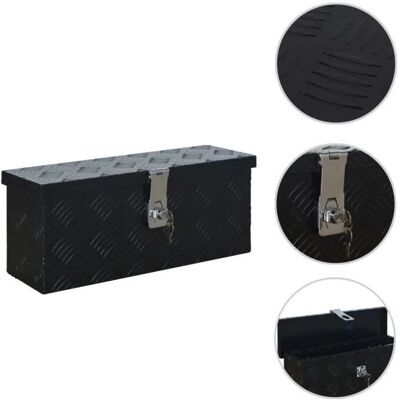 Boîte en aluminium 485x140x200 mm noire vidaXL Boîte en aluminium 485x140x200 mm noire vidaXL